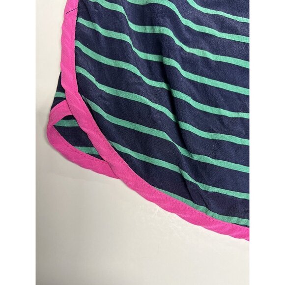 Nanette Lepore Striped Mini Skirt~Size 2~Navy/Green/Hot Pink~100% Silk L11 25 - Picture 6 of 9
